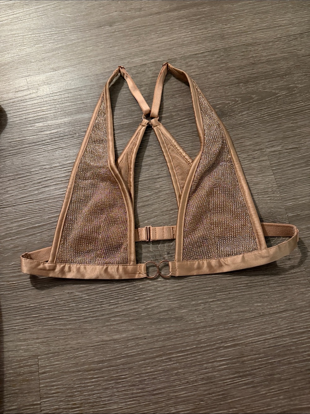Victoria secret Sheer Mesh Triangle Bralette - Nude